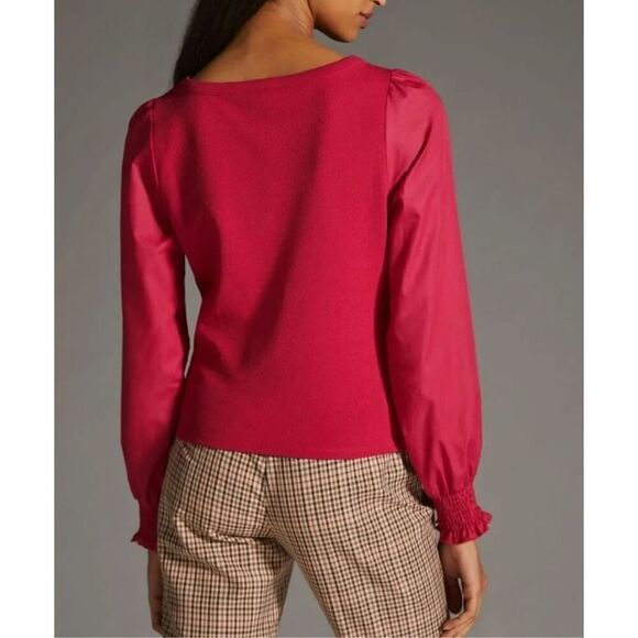 Anthropologie Structured Long Sleeve Top Size medium - Picture 2 of 9